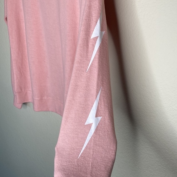 Aqua Lounge soft pink sweater lightening bolts small - Picture 3 of 6